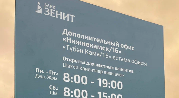 График работы банка Зенит в новогодние праздники